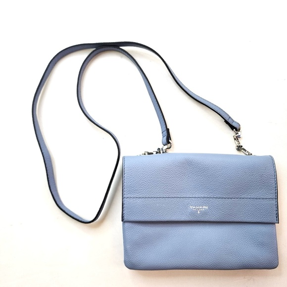 Tahari Handbags - Tahari Farah Light Blue Crossbody Bag